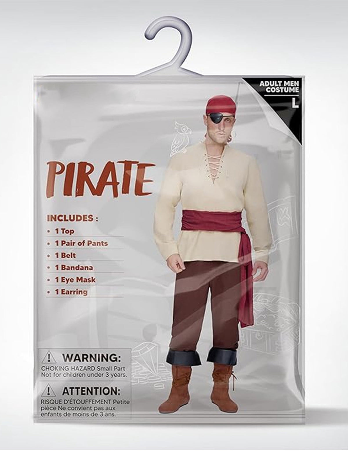 Joyfy Men Pirate Costume Set, Adult Halloween Costume Renaissance Medieval Viking Pirate Costume for Halloween Fancy Dress Up Party Cosplay