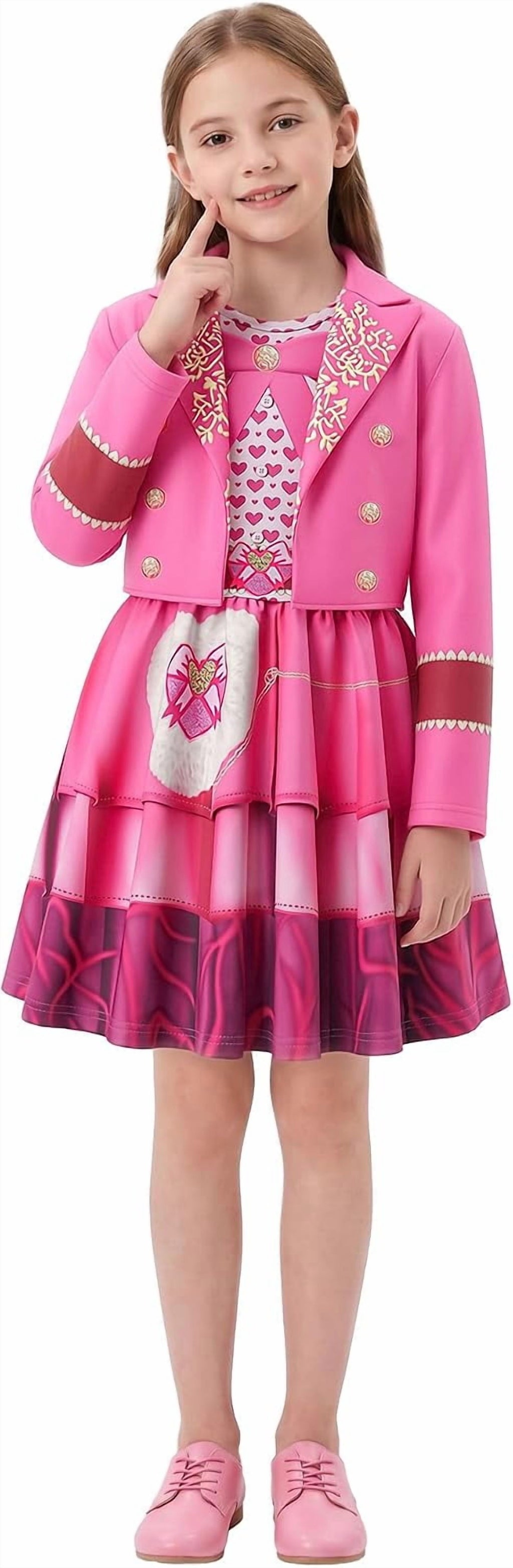 G*irls Halloween Princess Dress with Accessories, Blue Princess Dress with Wig Wand Crown Earrings and Star Earrings