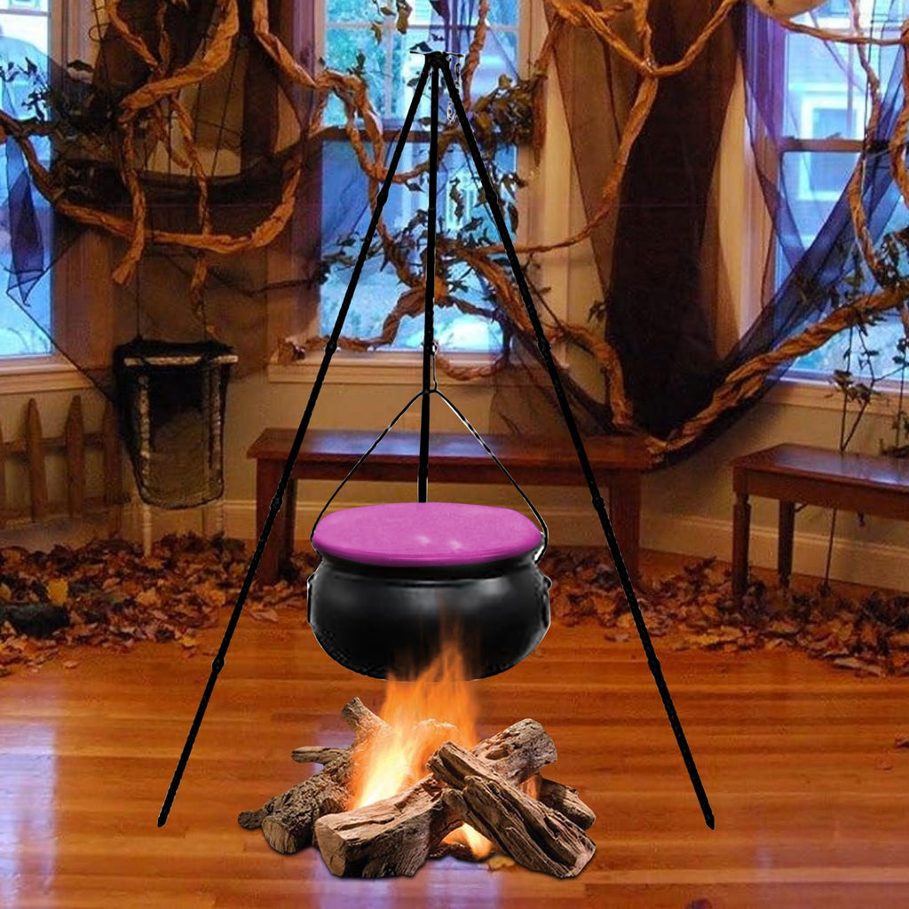 Muecwrye Halloween Decorations Outdoor, Halloween Clearance! Halloween Witches Cauldron with Lights, DIY Bubbling Cauldron Set Decor for Home Porch Outside, Halloween Party Supplies( Without Tripod)