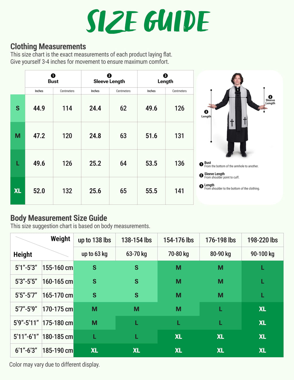 Joyfy Men's Priest Costume Black Priest Father Robe Stole for Halloween Party Dress up Cosplay