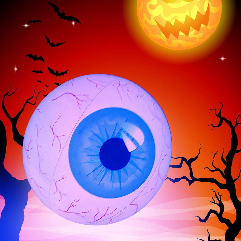 Kdkad Halloween Inflatables Large Set of Eyes Decoration, 23.6 Inch Large LED Glowing Eyes Inflatable Set, Blow Ups Eyes for Yard Horror Parties & Blow-Up Displays