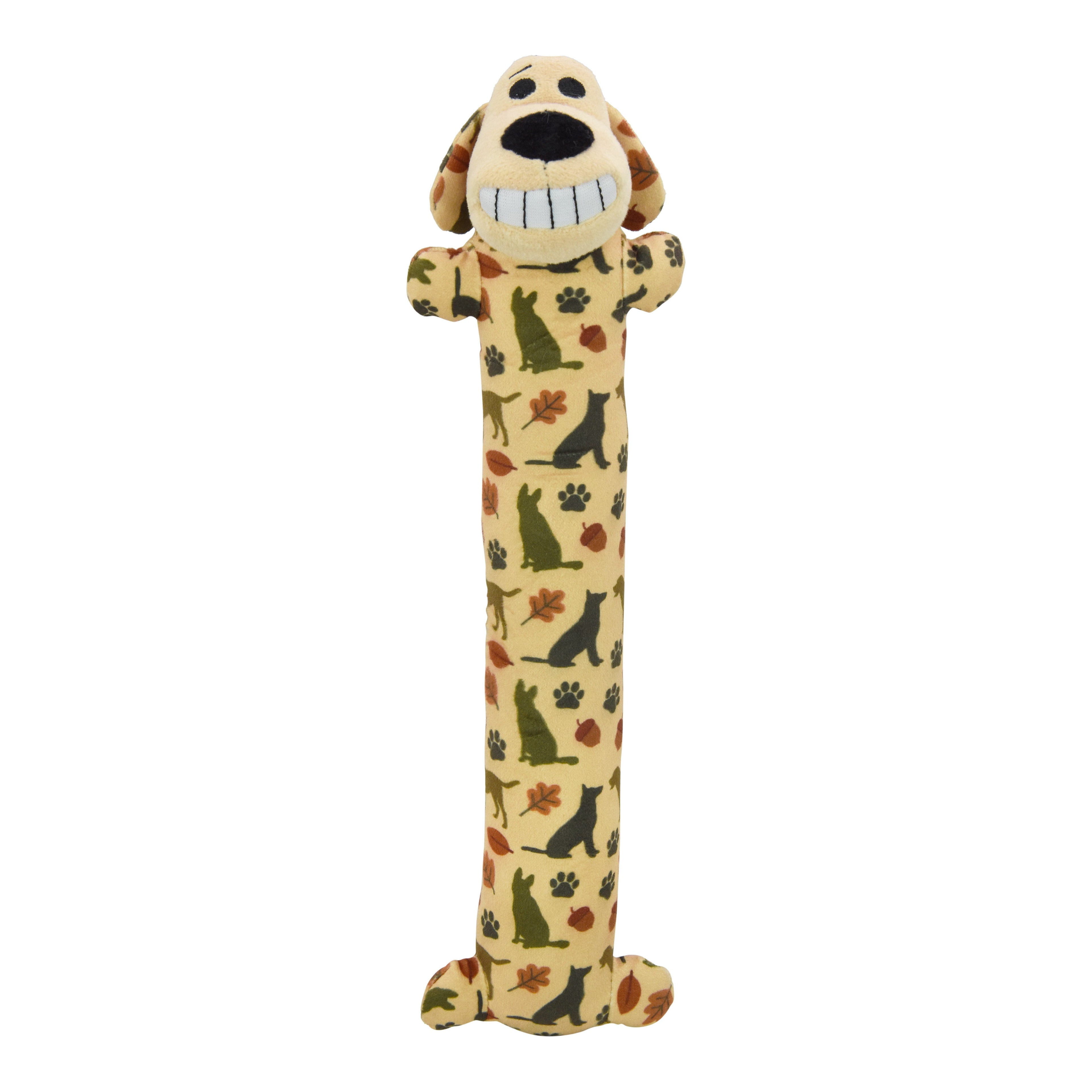 Multipet Fall Pattern 12” Smiling Dog 2pc Dog Toy Value Pack