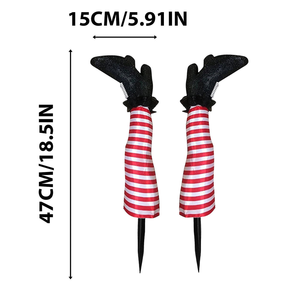 Halloween Decorations Outdoor Witch Legs Yard Stakes, 18.5" Witch Halloween Graveyard Lawn, Yard, Prop and Patio Decorations