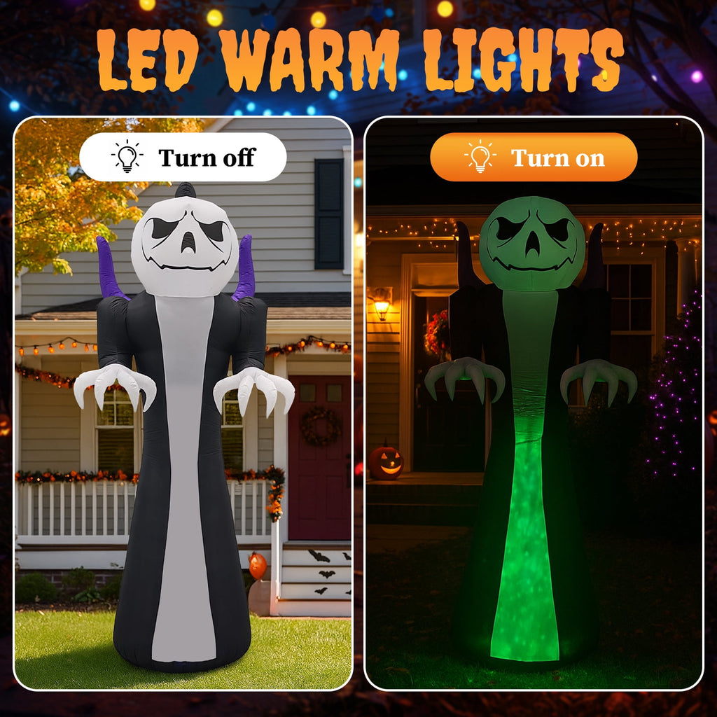 Ktaxon 12' Halloween Inflatables Outdoor Halloween Decoration Giant Ghost Blow up Decor