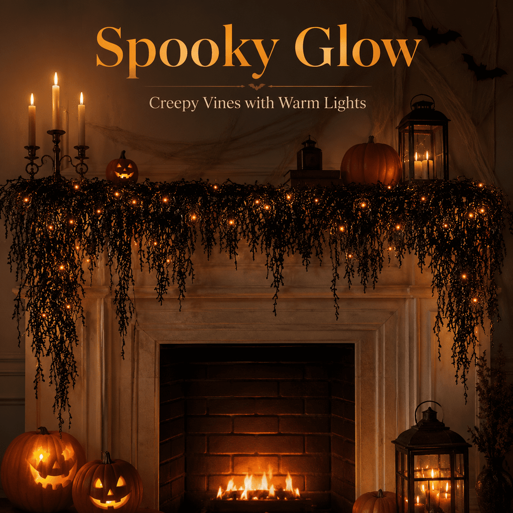 Diceymbol Halloween Decorations and Fall Decor, Halloween Venue Decoration Ghost Props LED Illuminated Ghost Decorations for Tabletop, Mantel, Shelf Indoor Outdoor 9.05 inch