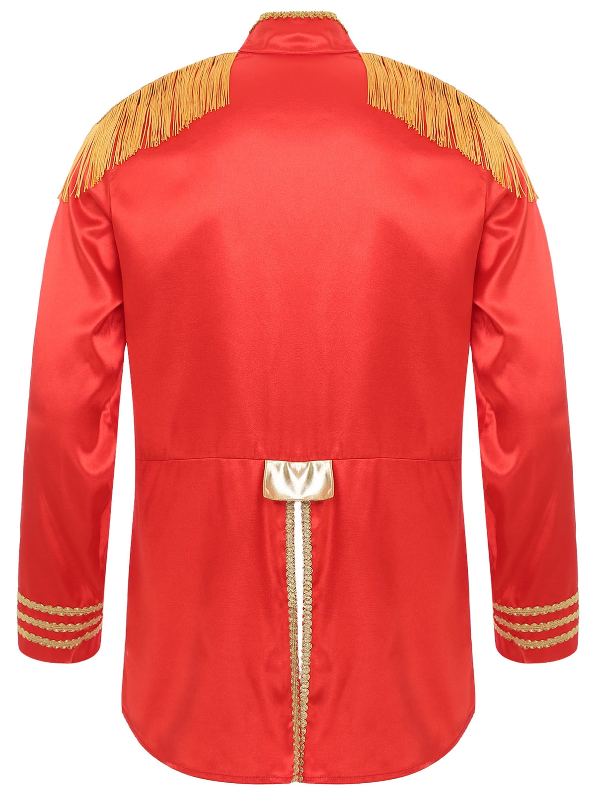 Eandarui Men's Halloween SGT Sergeant Pepper Costume Jacket Fancy Dress Hippie Music Star 1960s Shirt Red M