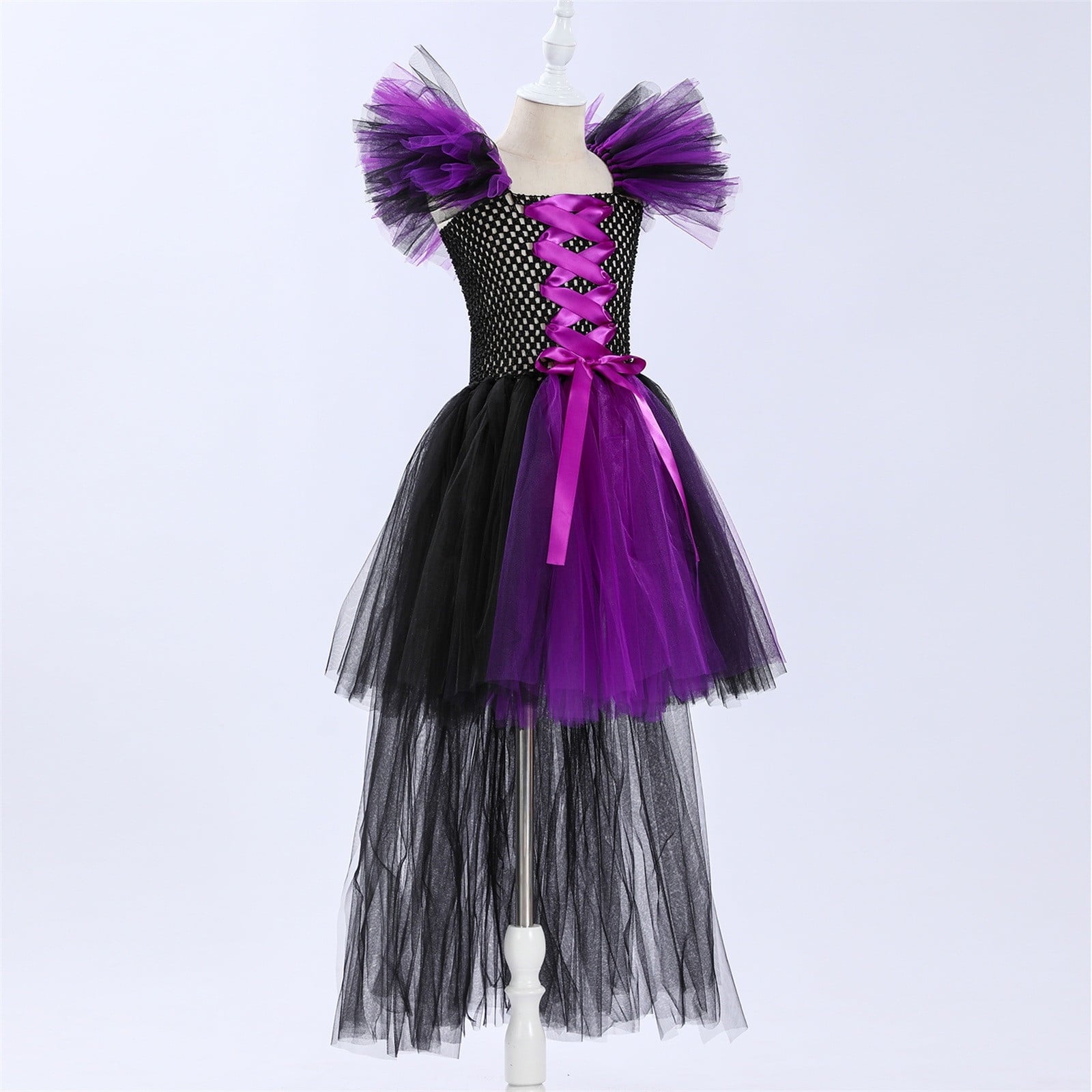 HNMKIU Halloween for Girls Toddler Kids Baby Girls Magnificent Witch Halloween Black Gown Fancy Dress Up Cosplay Party Tutu Dress Dresses E - 18-24 Months