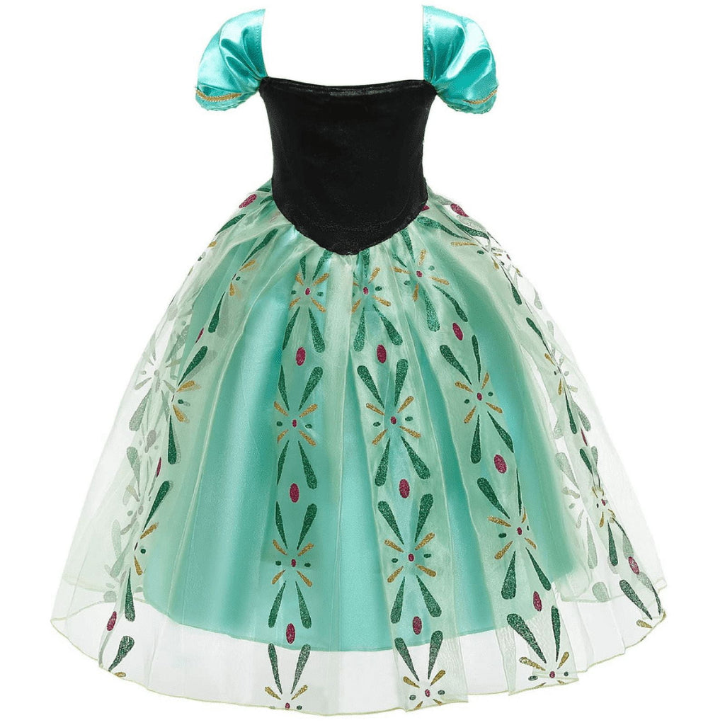 Jurebecia Princess Dress Snow Queen Costume for Girls Birthday Party Halloween Christmas Cosplay Outfit Toddler Kids 120 cm 5-6 Years