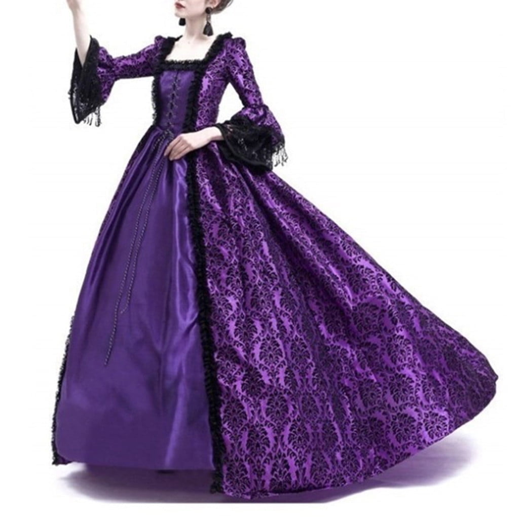 Jsaierl Victorian Dress for Women 1800S Medieval Renaissance Dress Corset Flare Sleeve Vintage Dress Cocktail Party Ball Gown