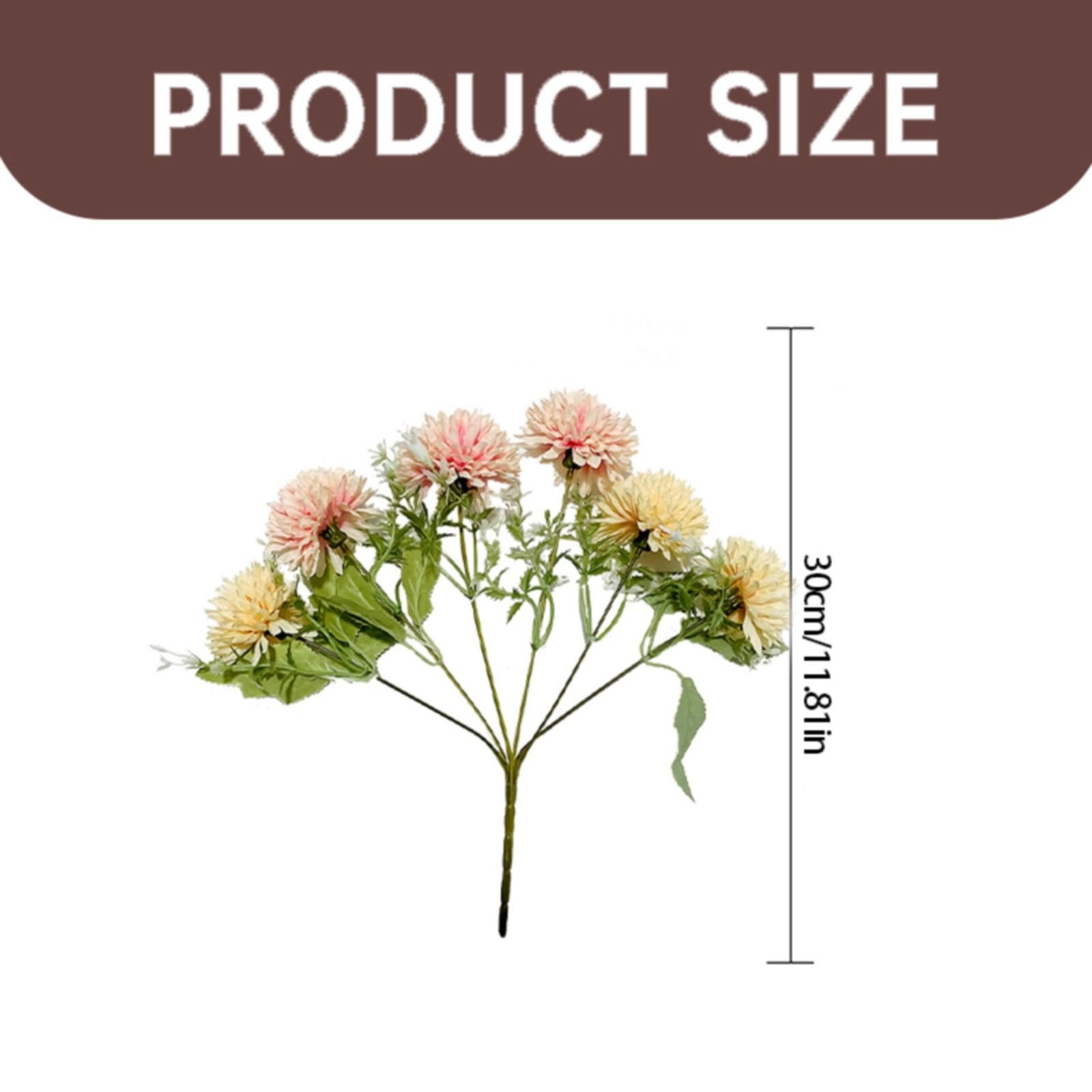 Fall Outside Decor Simulation 6-Head Chrysanthemum Bouquet Autumn Edition - Sapphire Blue Fake Flowers For Outdoors Fall Door Decor Faux Pumpkins For Outdoor For Fall Decor