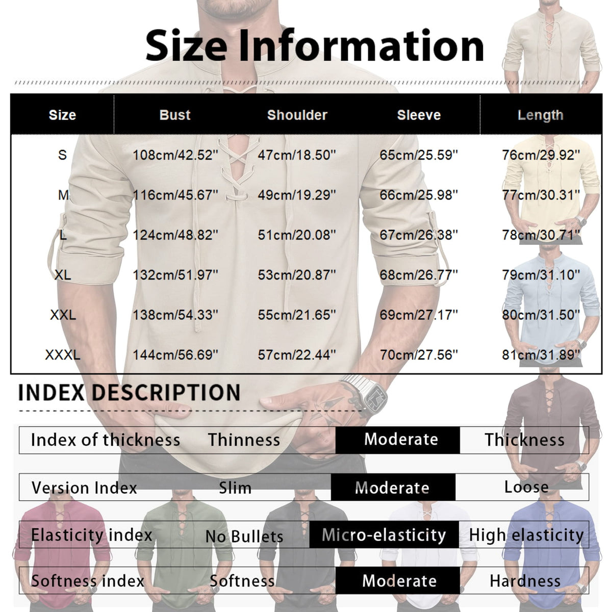 Mens Renaissance Shirt Medieval Pirate Viking Halloween Costume Gothic Steampunk Retro Long Sleeve Lace Up Shirts