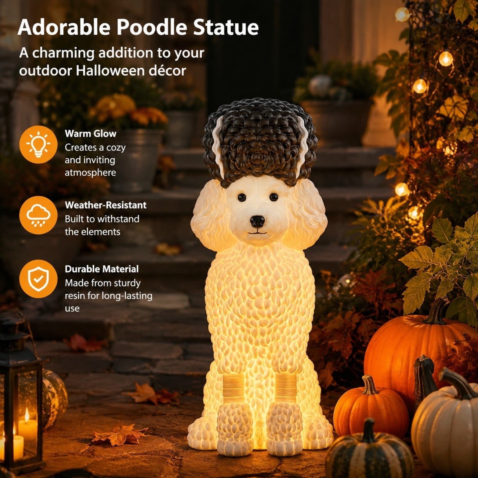 Clearance! Christmas Golden Retriever Statue with LED Lights, Cute Dog Holding Puppy Figurine, Christmas Decoration Indoor Outdoor, Gift for Kiddo Adults