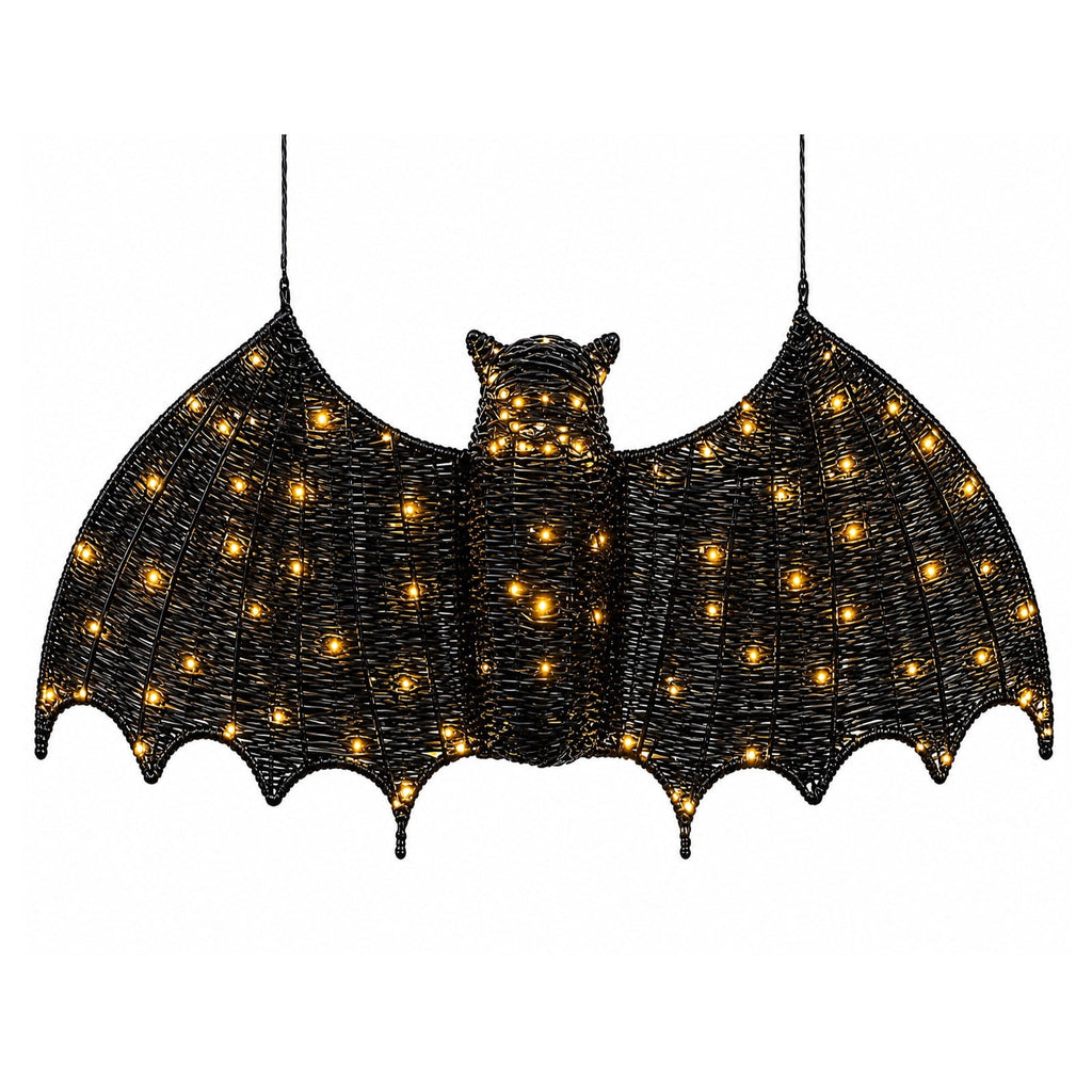 Clearance Halloween Hanging Bat Decoration, 3D Hand-Made Woven Bat Decor, Realistic Scary Fake Black Hanging Flying Bat, Spooky for Indoor Outdoor Yard Porch Lawn Decorations