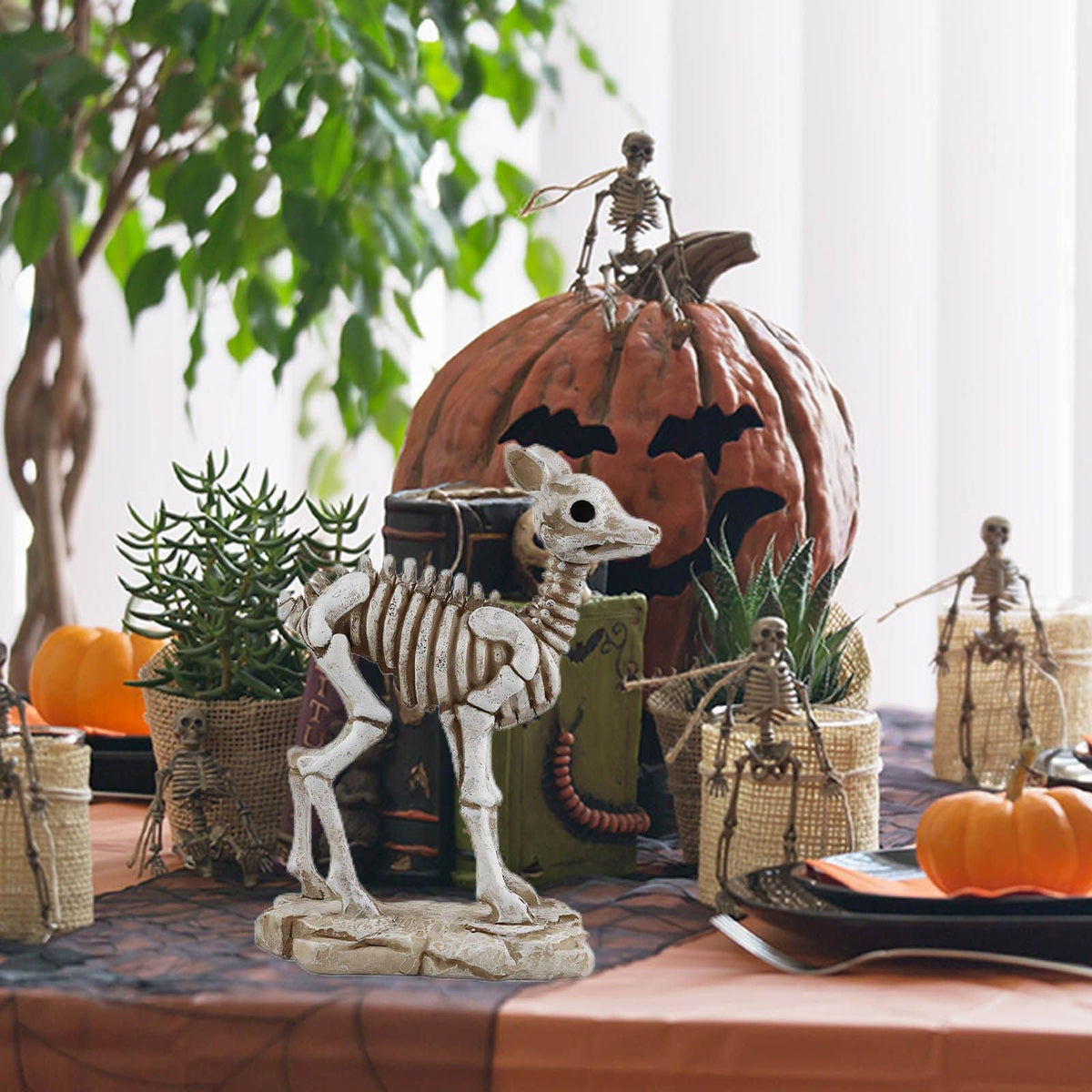 amlbb Halloween Decorations Outdoor Halloween Dark Terror Skeleton Decoration Props Set Up Ghost House Halloween Decor on Clearance