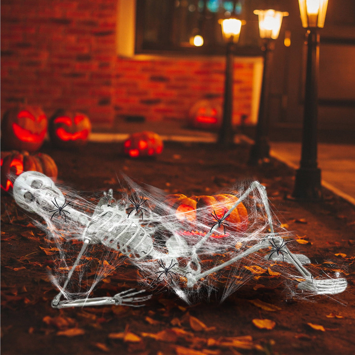 Halloween Skeleton Snake Prop Realistic Scary Serpent Decorative Ornament, Spooky Scene Setup Skeleton Decor Haunted House Party Prop, Home Shop Display Halloween Skeleton Holiday Ornament Gift