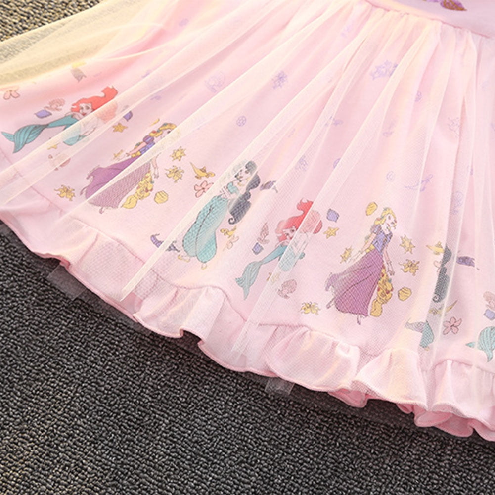 WIBACKER 1-6T Toddler Kid Baby Girls Fancy Party Puff Sleeve Princess Dress Cosplay Costume Dress Up