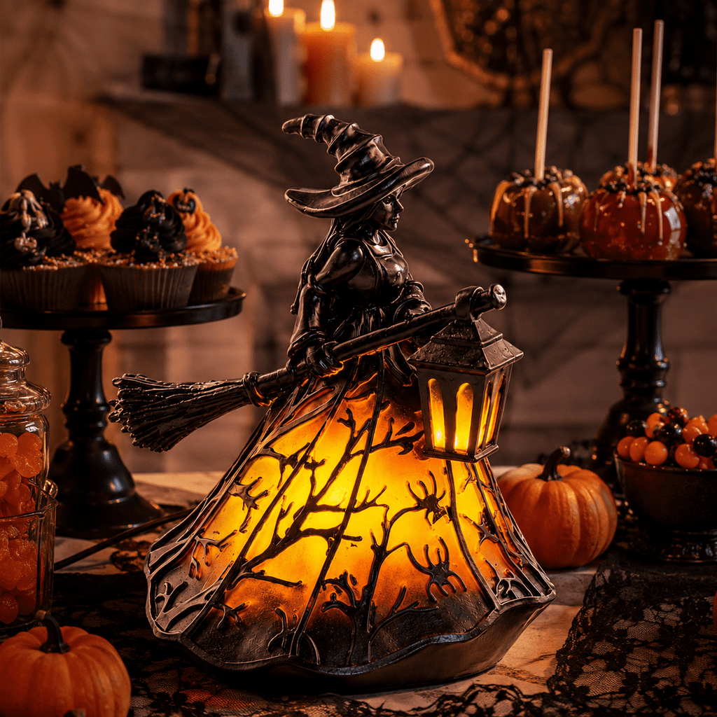 Diceymbol Halloween Decorations and Fall Decor, Halloween Venue Decoration Ghost Props LED Illuminated Ghost Decorations for Tabletop, Mantel, Shelf Indoor Outdoor 9.05 inch