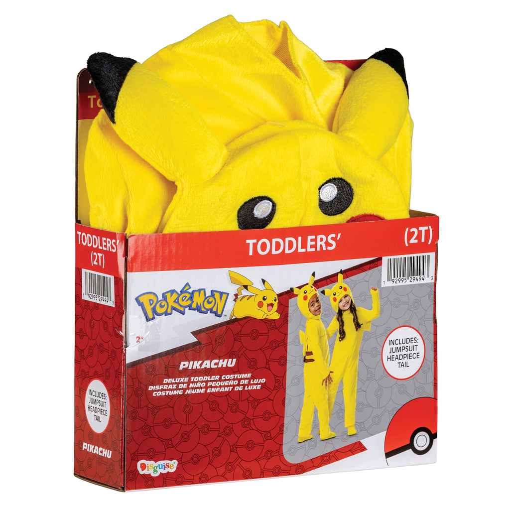 Pokemon Pikachu Halloween Costume for Children, Toddlers Size 3T-4T, by Disguise