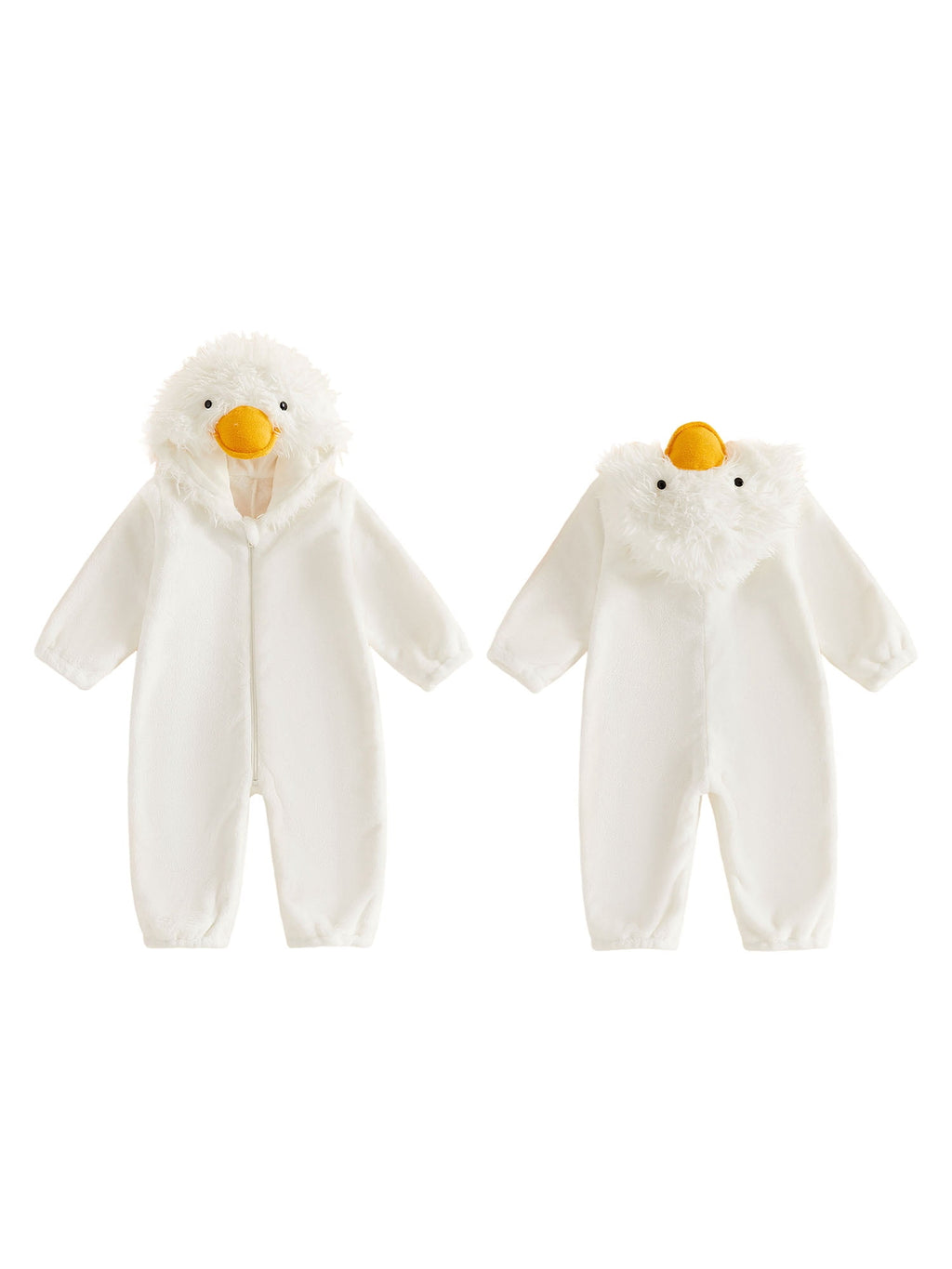 RUINIXCW Toddler Baby Girl Boy Halloween Chick Costume Cosplay Outfit Infant Fall Winter Clothes Snowsuit Fleece Jumpsuit Long Sleeve Hooded Romper