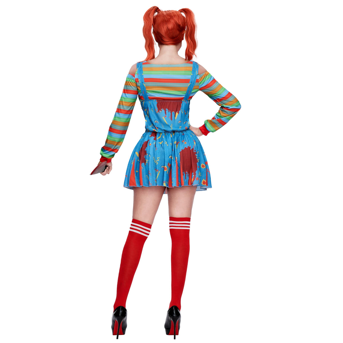 Joyfy Creepy Doll Costume for Women, Family Matching Killer Doll Costume for Halloween Fancy Dress up Cosplay