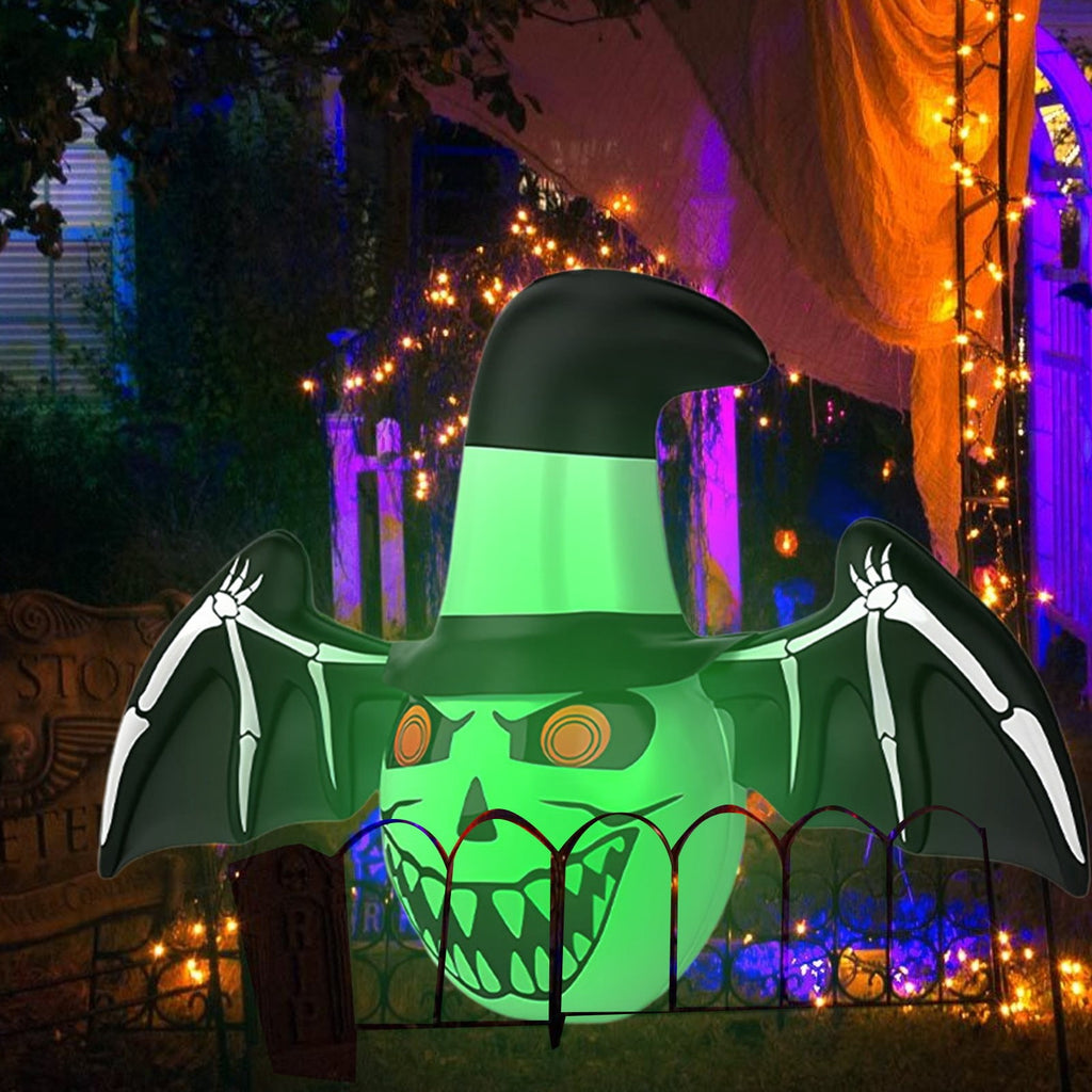 HOARBOEG Halloween Inflatable LED Pumpkin Ball, Color Changing Remote Control Light Up Decor for Yard, Party, Indoor & Outdoor, 39in Spooky Inflatable Decorations Lights, PVC Blow Up Halloween Decor