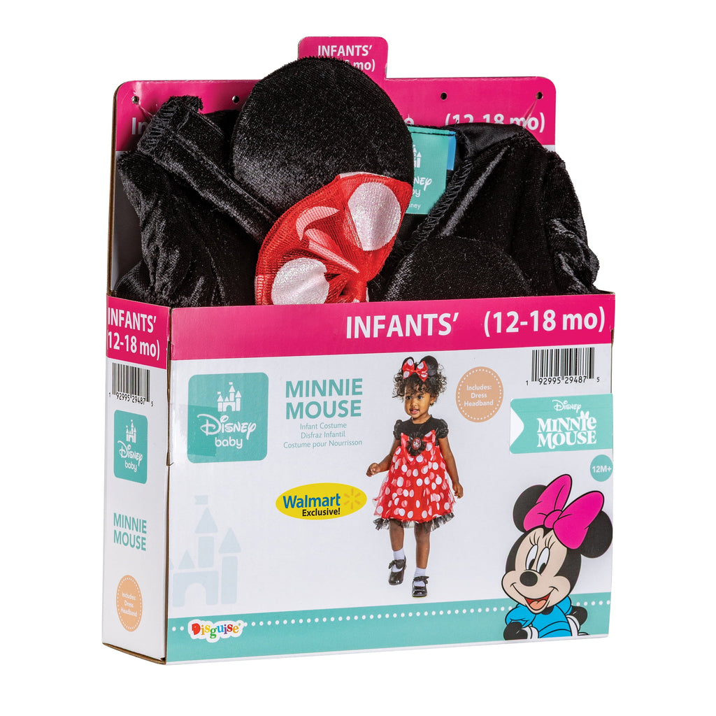 Disney Minnie Mouse Halloween Costume for Children, Infants Size 12-18M, by Disguise