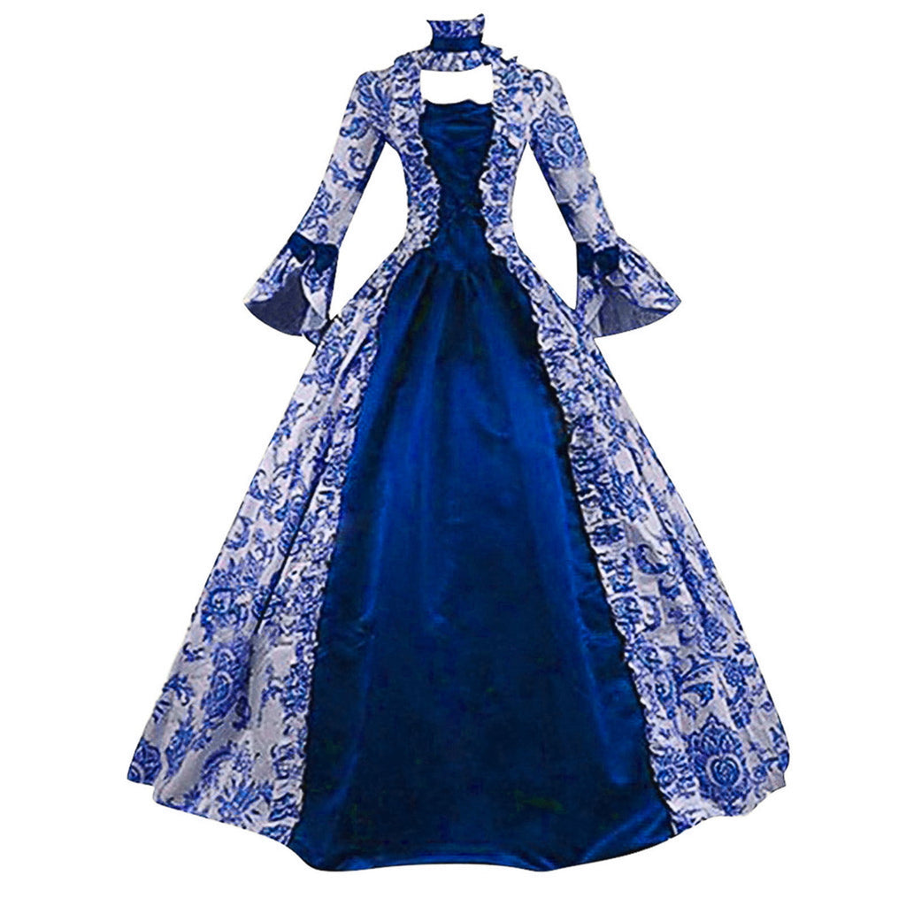 DDAPJ pyju Medieval Dress for Women Evening Masquerade Ball Gowns Vintage 1700S Victorian Renaissance Costume Green XXXXXL