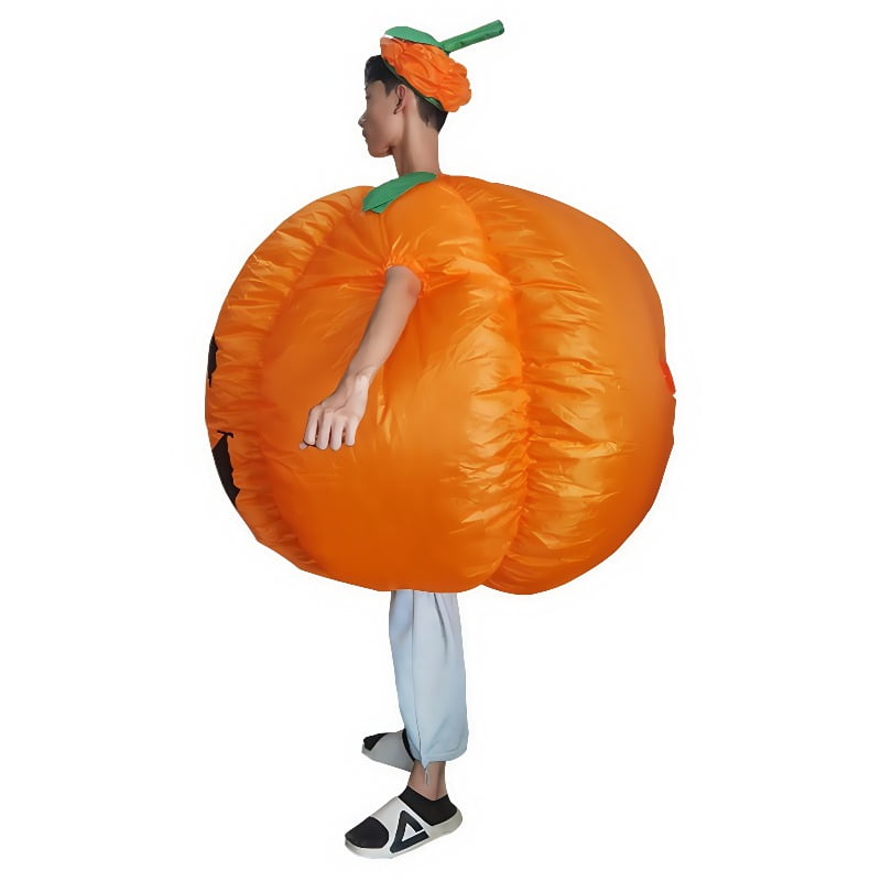 Halloween Inflatable Pumpkin Costume Novelty Round Inflatable Pumpkin Party Party Character Dress Up Props Adult Men And Women,Height 59"–74.8",Pumpkin