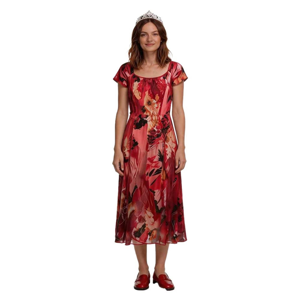 Widow's Patricia Costume Women Cosplay Dress Halloween Outfits, Bay Patricia Cosplay Printed Dress Adult Halloween Costume