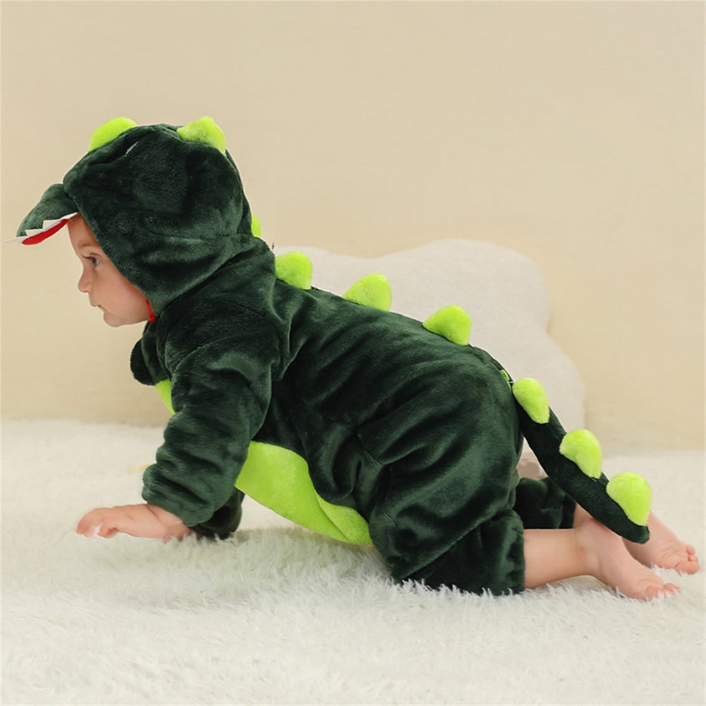 WIBACKER 0-3T Unisex Baby Animal Costume Winter Autumn Flannel Hooded Romper Christmas and Halloween Panda Cosplay Jumpsuit