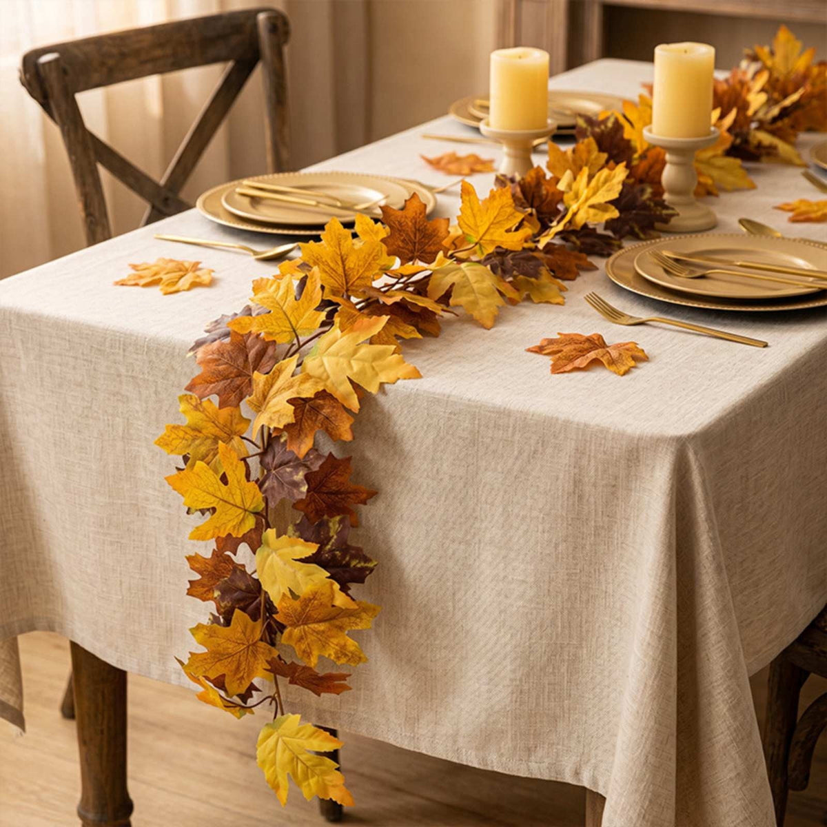 SCNOR Artificial Fall Floral Pick with Pumpkin Maple Leaf Sunflower, Halloween Thanksgiving Table Centerpiece for Home Decor