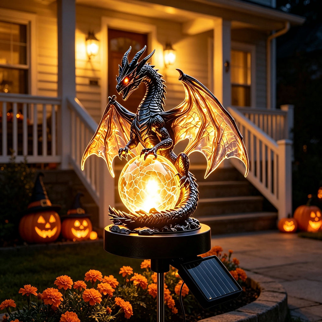 Clearance! Highland Cow Solar Garden Light, 18in Garden Statue with LED Glow, Waterproof Outdoor Yard Decor Stake, Resin Lawn Pathway Light for Backyard Patio Porch Halloween Gift