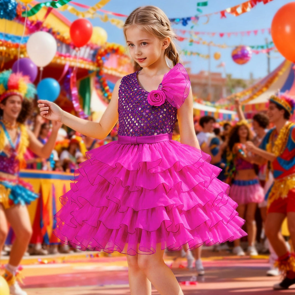 Toddler Dance Yellow Sequin Dress Tulle Dance Dresses Dance Kids 80s Outfits for Girls Dance Performance Outerwear 3-4 Years