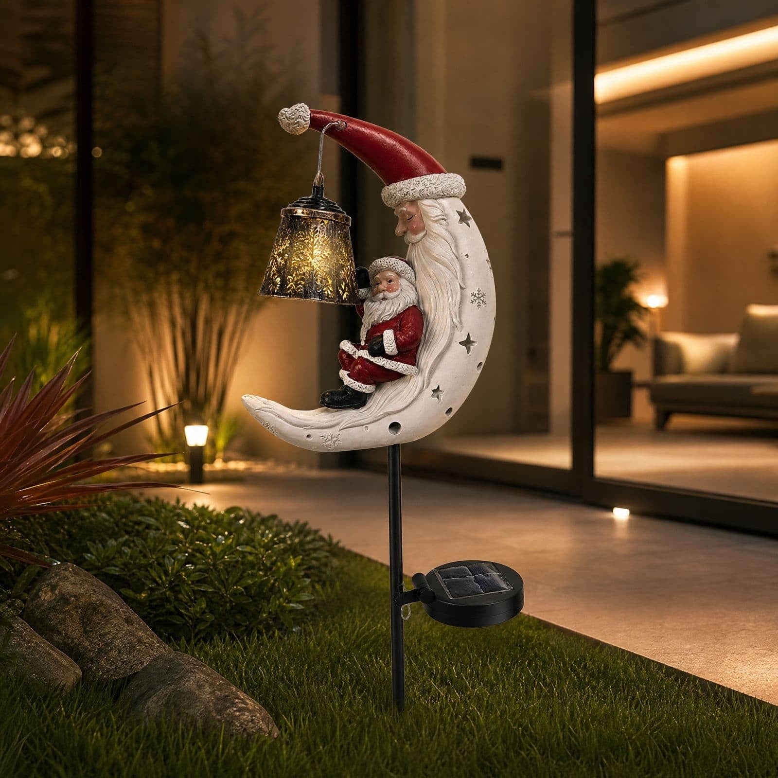 Halloween Witch Cauldron Garden Stake Lights, 2.7Ft LED Color Waterfall-Style Light Flow Flying Witch Garden Stake, Waterproof Weather Resistant Projector Lights for Outdoor Yard, Lawn, Pathway