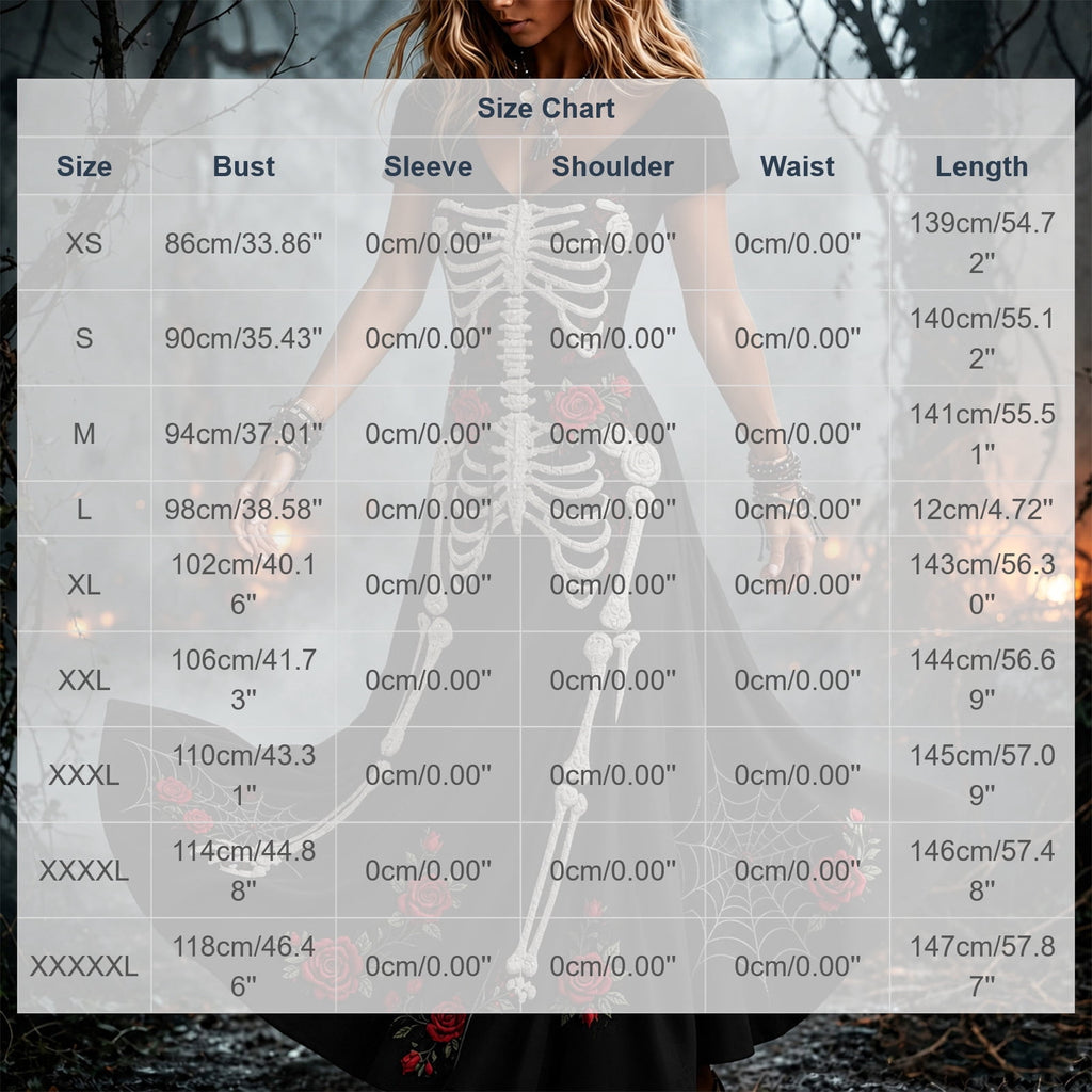 KICILVS Gothic Clothes For Women Black Spiderweb And Spider Print Flowing V Neck Long Maxi Dress Halloween Cosplay Gothic Party Dress