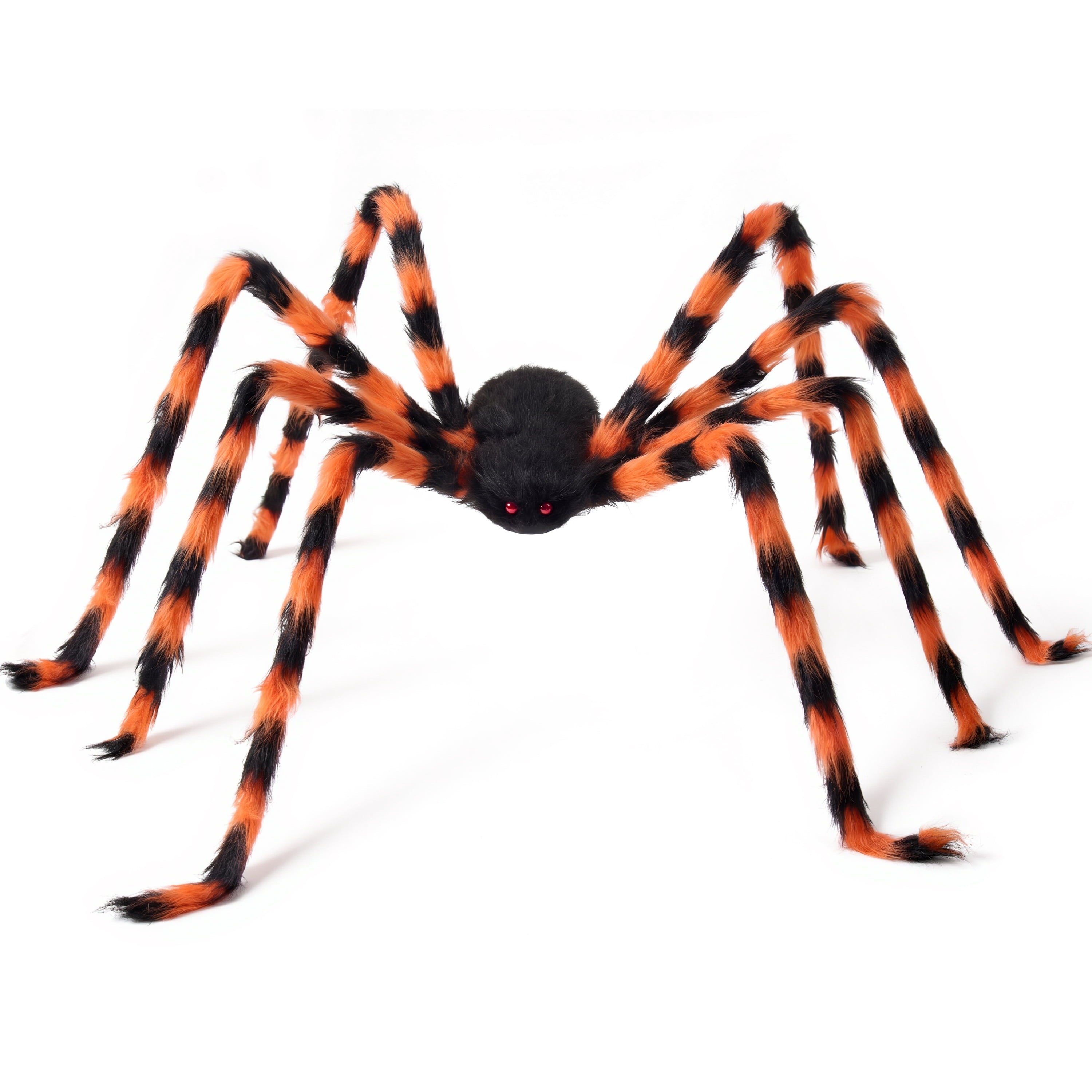 Joyfy 5 ft Scary Giant Spider Halloween Decorations Outdoor,Poseable Spider Lifelike Hairy Prop for Yard,Haunted House,Tree or Porch Party Decorations,Black