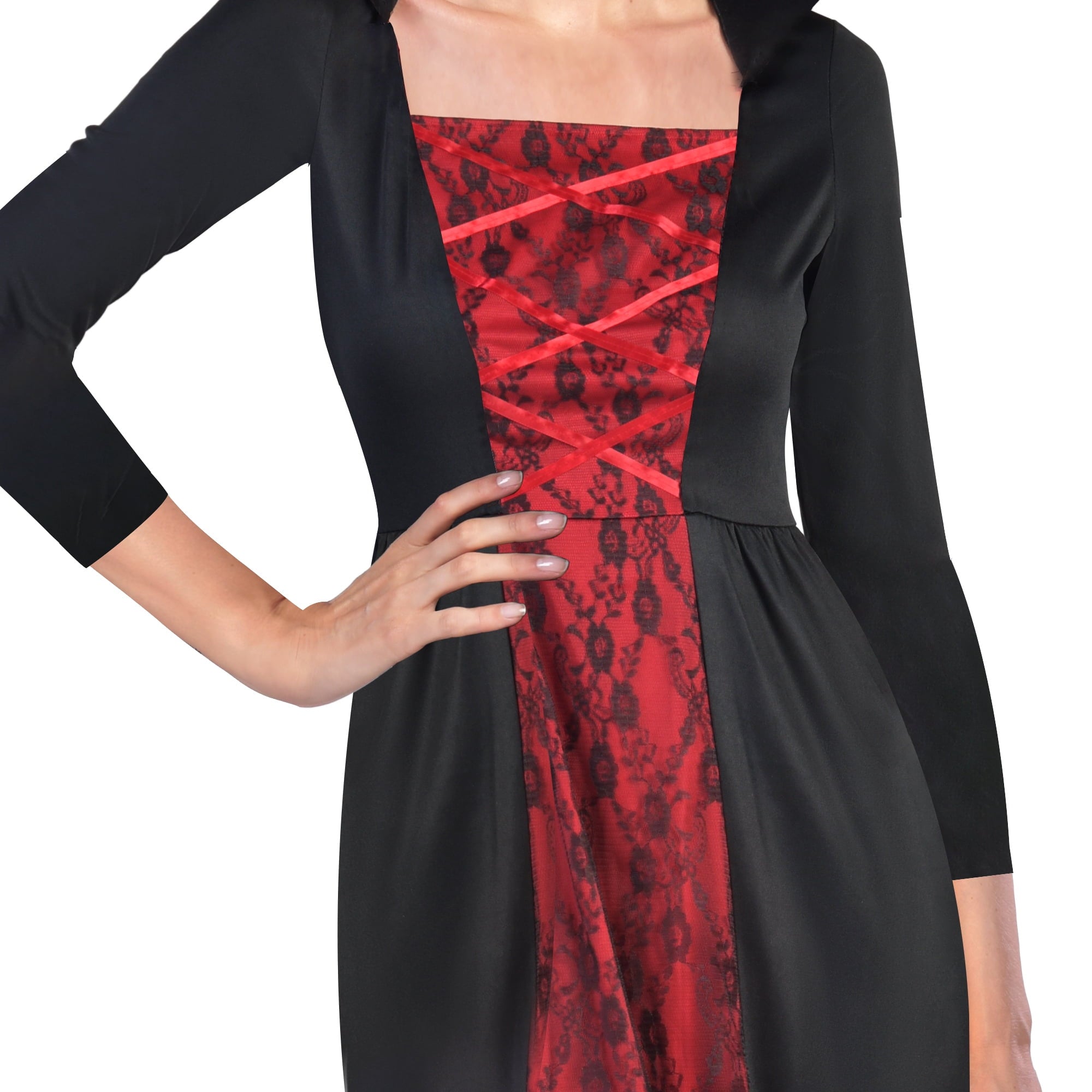 Vampiress Halloween Costume for Adults, Women's Size S (4/6), by Way to Celebrate