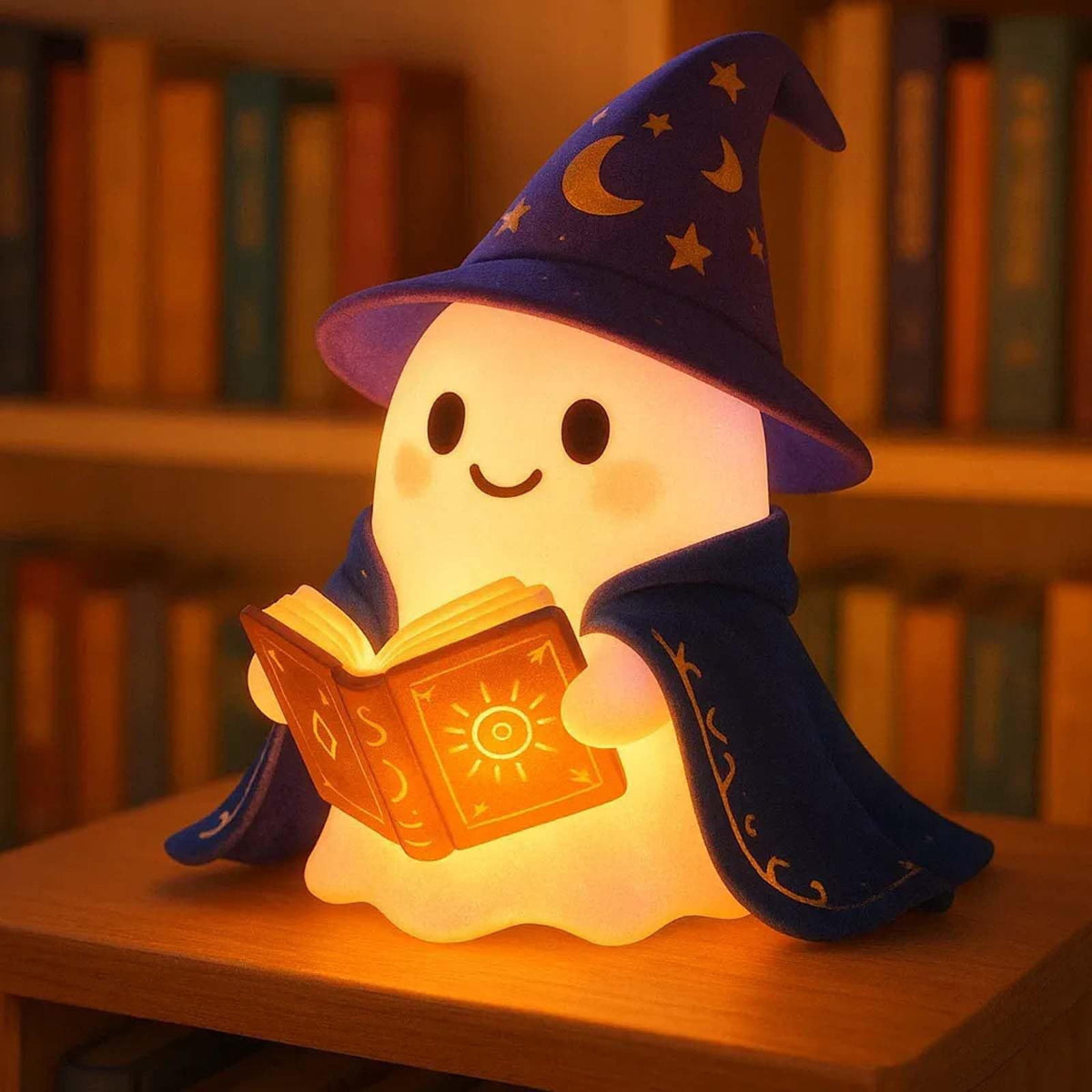 YZEGDCH Halloween 3D Ghost Campfire Flickering Night Light 2 Funny Roasting Marshmallows at Campfire LED Electric Faux Flameless Campfire Nightlight Funny Halloween Decor