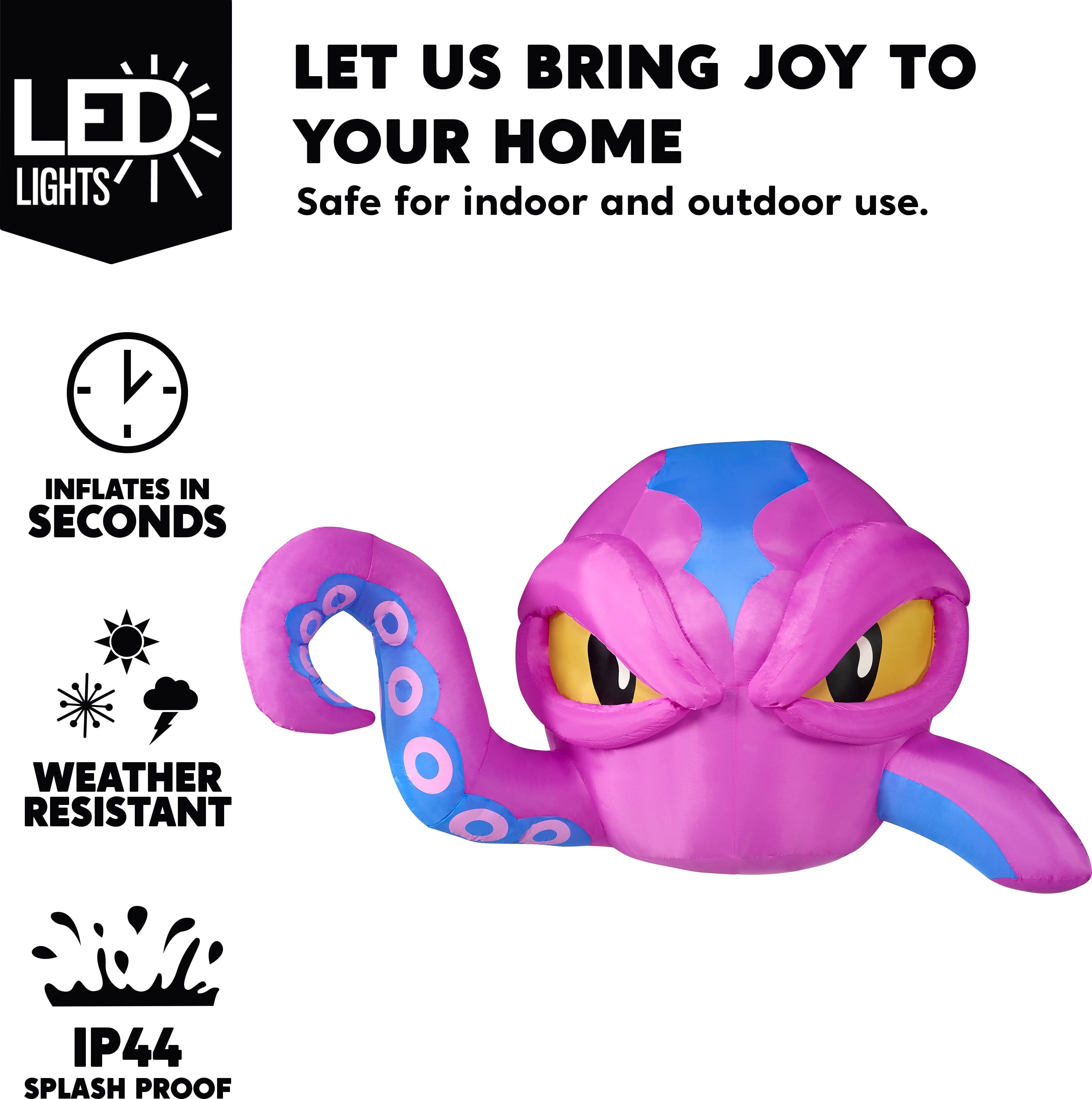 Joyfy 4.5 FT Halloween Inflatable Decorations Outdoor Scary Flying Ghost Broke Out from Window with Built-in LED Blow Up Inflatable for Window Decoration Yard Garden Lawn Decor