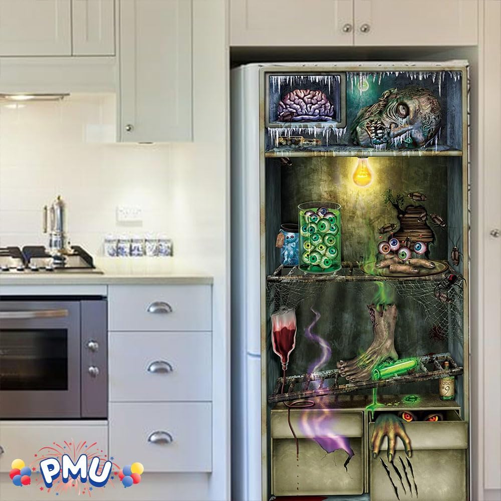 PMU Halloween Microwave Door Decoration 12in x 24in (1/pkg) Pkg/1