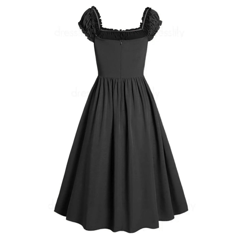 Jsaierl Womens Vintage Medieval Dress Renaissance Pleated Dress with Corset Patchwork Ball Gown Sleeveless Lace Up Midi Dresses