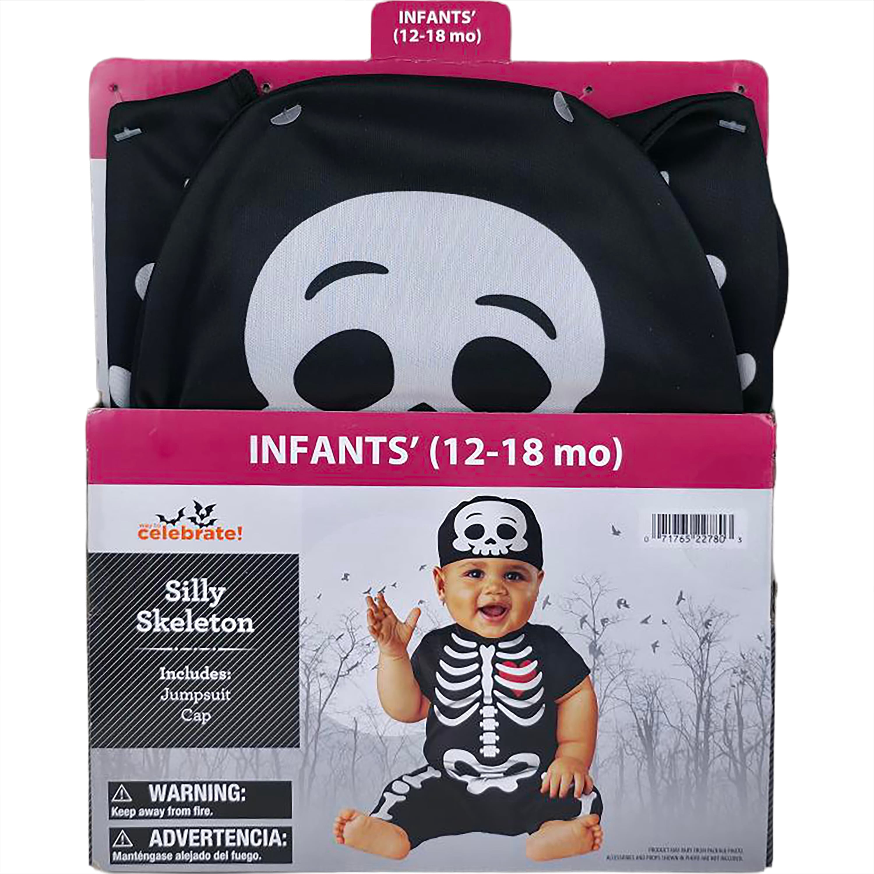 Silly Skeleton Halloween Costume for Infant, Size 12-18M, by Way to Celebrate