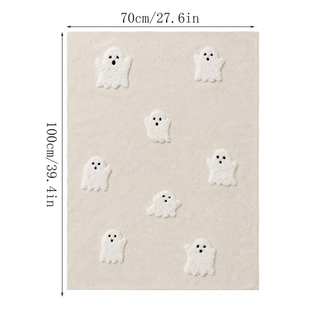 Guvpev Halloween Flannel Throw Blanket, 39.4" x 27.6" Soft Plush 3D Pumpkin Printed Decorative Blanket for Couch, Bed, Travel, Living Room, Cozy Fall Holiday Home Accent