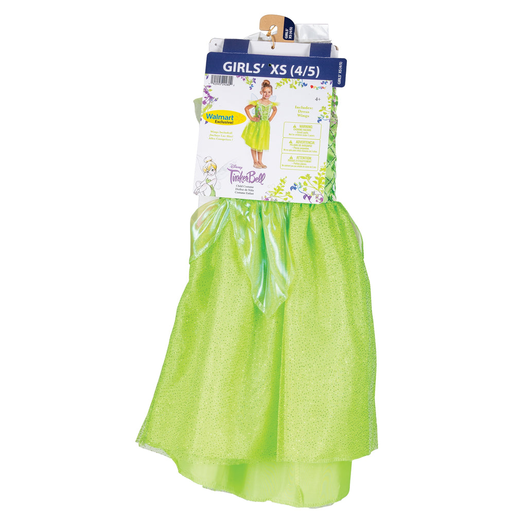 Disney Tinker Bell Halloween Costume for Children, Girls Size XS (4/5), by Disguise