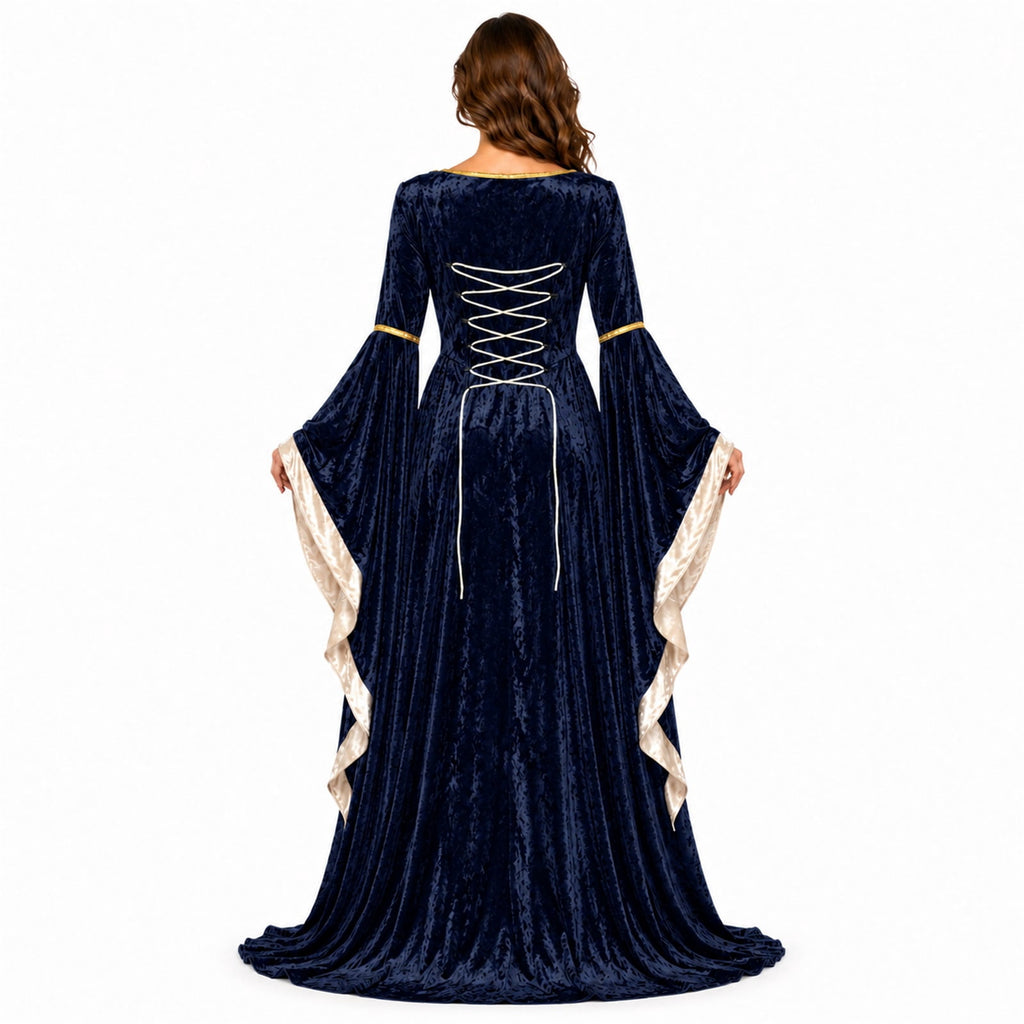 Witch Dress for Women Costume Halloween Vampire Dress 2026 Gothic Witch Costume Women Renaissance Medieval Velvet Outfit Cosplay Party White S