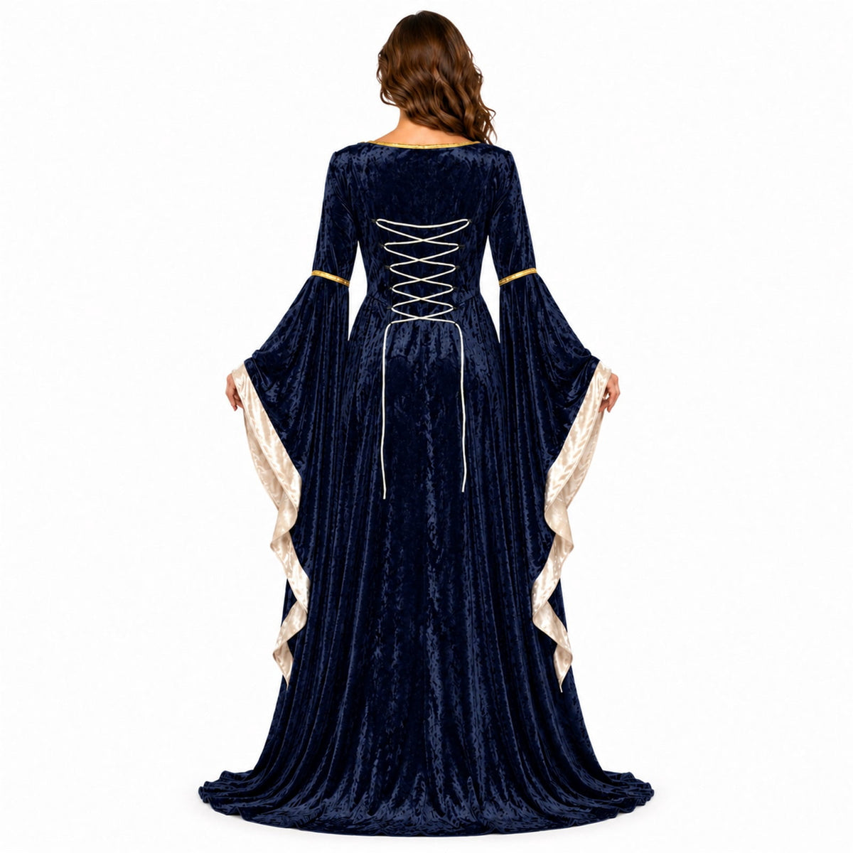 Witch Dress for Women Costume Halloween Vampire Dress 2026 Gothic Witch Costume Women Renaissance Medieval Velvet Outfit Cosplay Party White S