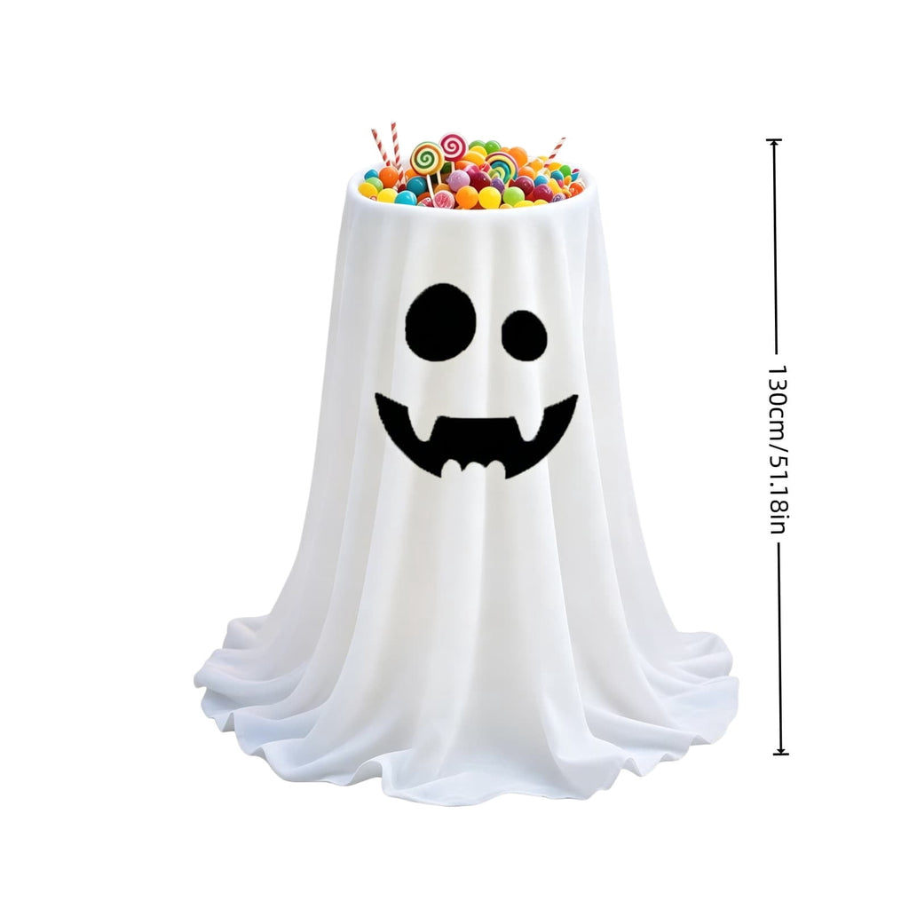Halloween Ghost Candy Bowl With LED Lights, Remote Control Light Up Treat Holder Animated Candy Container, Color Changing Halloween Decoration for Porch Trunk Or Treat Parties Entryway Display