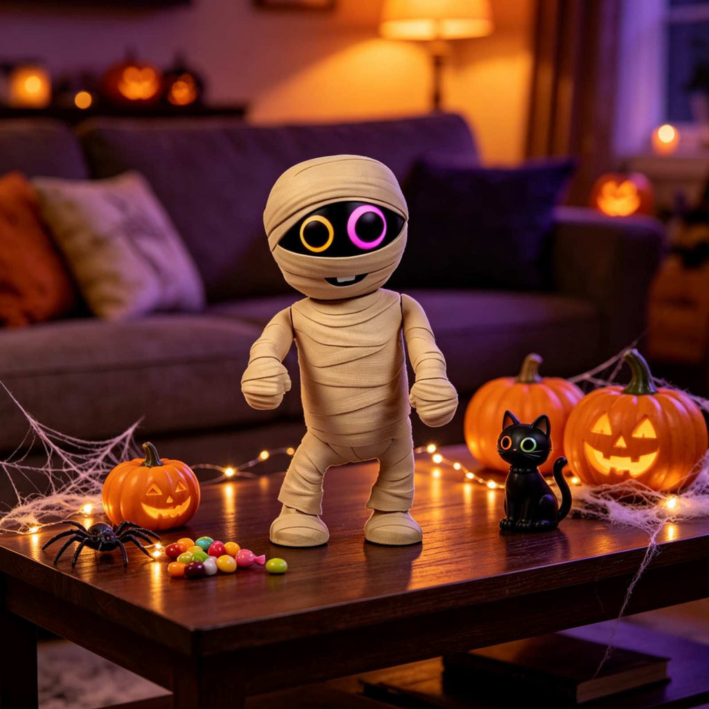 Clearance! Lighted Swing Ghost with Wooden Board, 45" Halloween Decorations Outdoor, Spooky Cute Ghosts Decorations for Front Porch Yard Tree