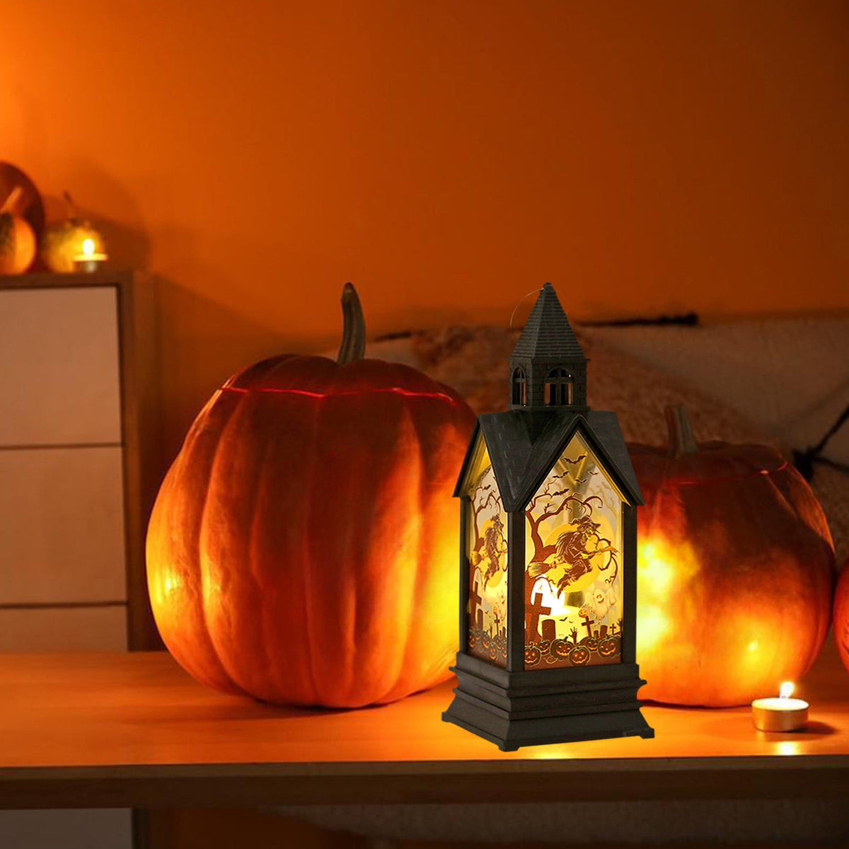 Halloween Decorations Indoor, 17'' Hanging Spooky Halloween Lanterns for Home Room Door Party Supplies