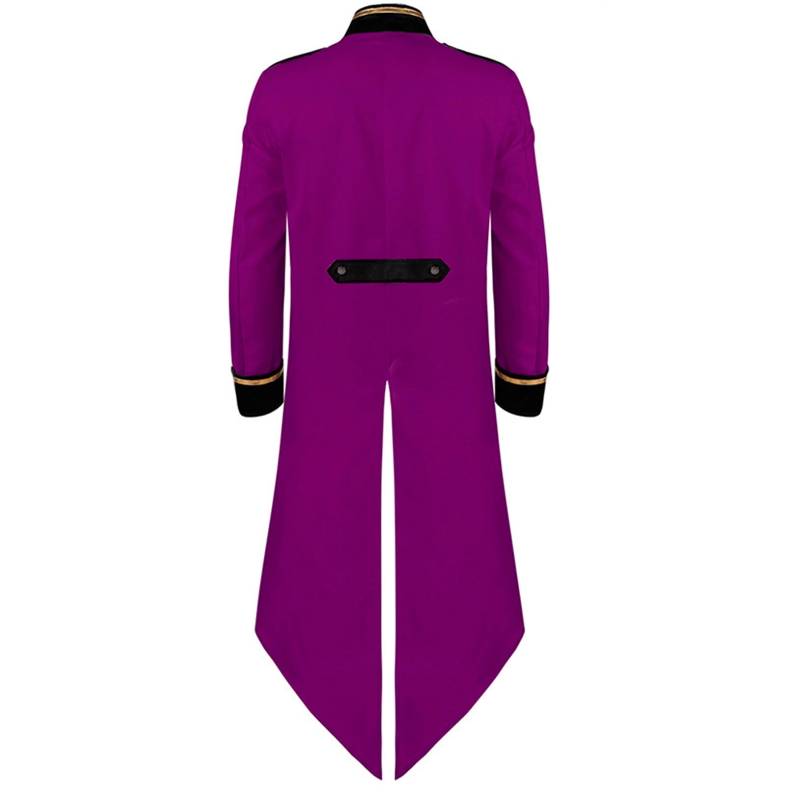 Odeerbi Mens Steampunk Tailcoat Gothic Medieval Jacket Frock Uniform Halloween Long Tuxedo Coat Retro Tailcoat Coat Lapel Court Slim Dress Coat White